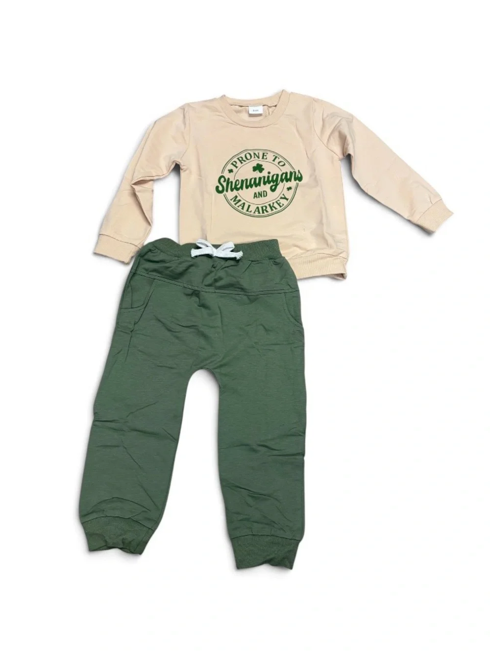 Kids Green Jogger Pants - Olive Green